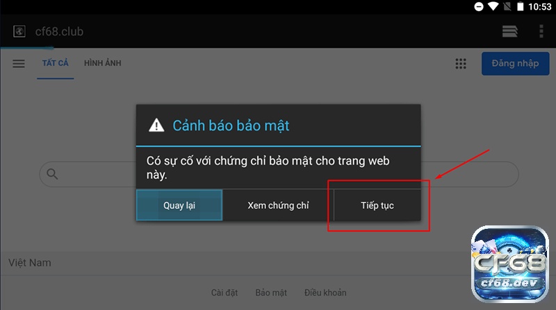 Game đoi thuong Cf68 tải cực kỳ dễ dàng trên android và iOS