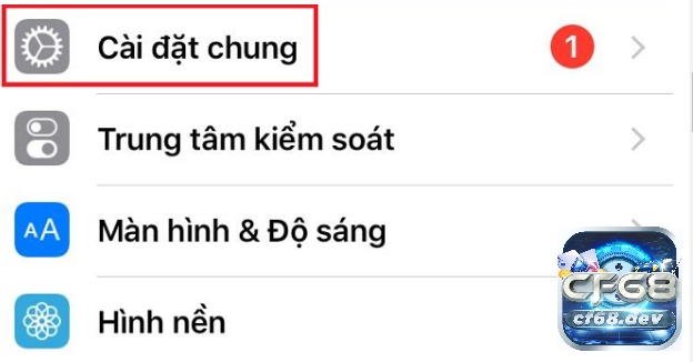 Vào mục cài đặt để cho phép ứng dụng hoạt động trên thiết bị