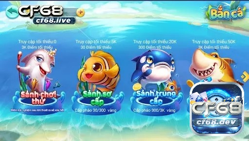 Hướng dẫn cách chơi game ban ca online tại CF68