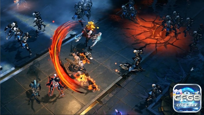 Điều khiển nhân vật trong game Diablo Immortal khá đơn giản và dễ dàng.